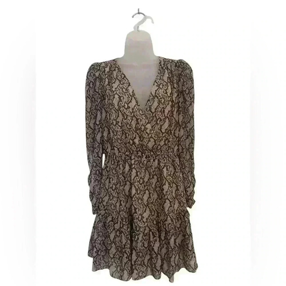 ML Monique Lhuillier Animal Print Mini Dress Size M - Picture 1 of 4